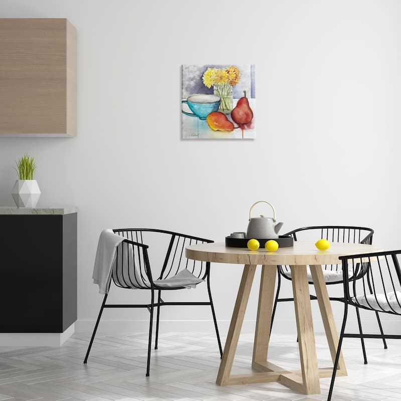 Stupell Modern Kitchen Teacup & Fruit Canvas Wall Art Design By Stephanie Fielden