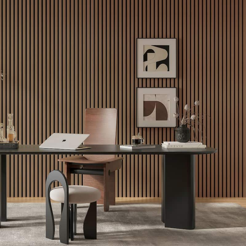 Art3d 7.9 X 107in Slat Acoustic Wall Panels,3D Fluted Sound Absorbing Panel, 4pcs - N/A