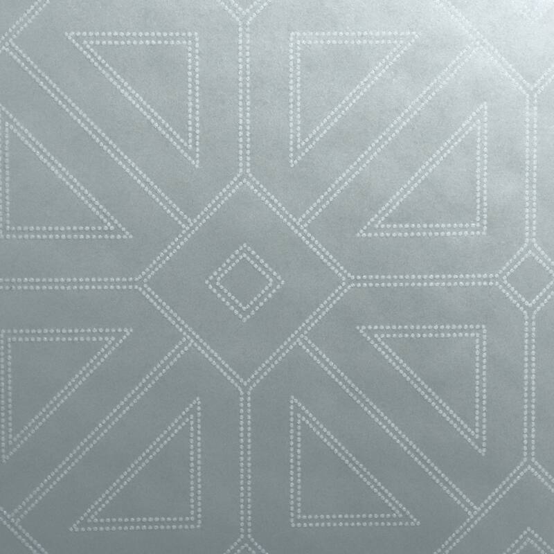 A-Street Prints Voltaire Silver Beaded Geometric Wallpaper - N/A