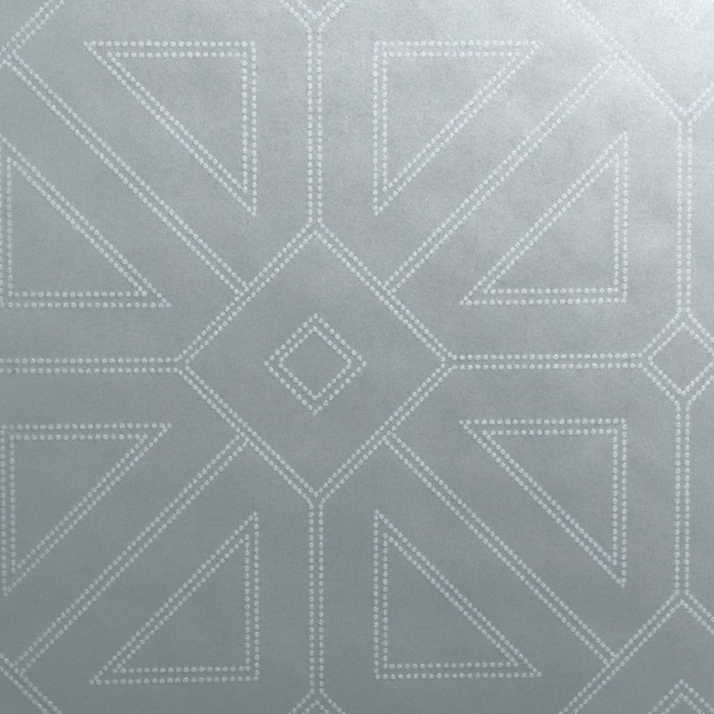 A-Street Prints Voltaire Silver Beaded Geometric Wallpaper - N/A