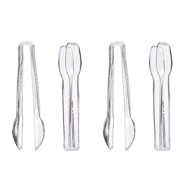 Shop Premius 4Pack Plastic Party Serving Tongs, Clear, 6.5 Inches