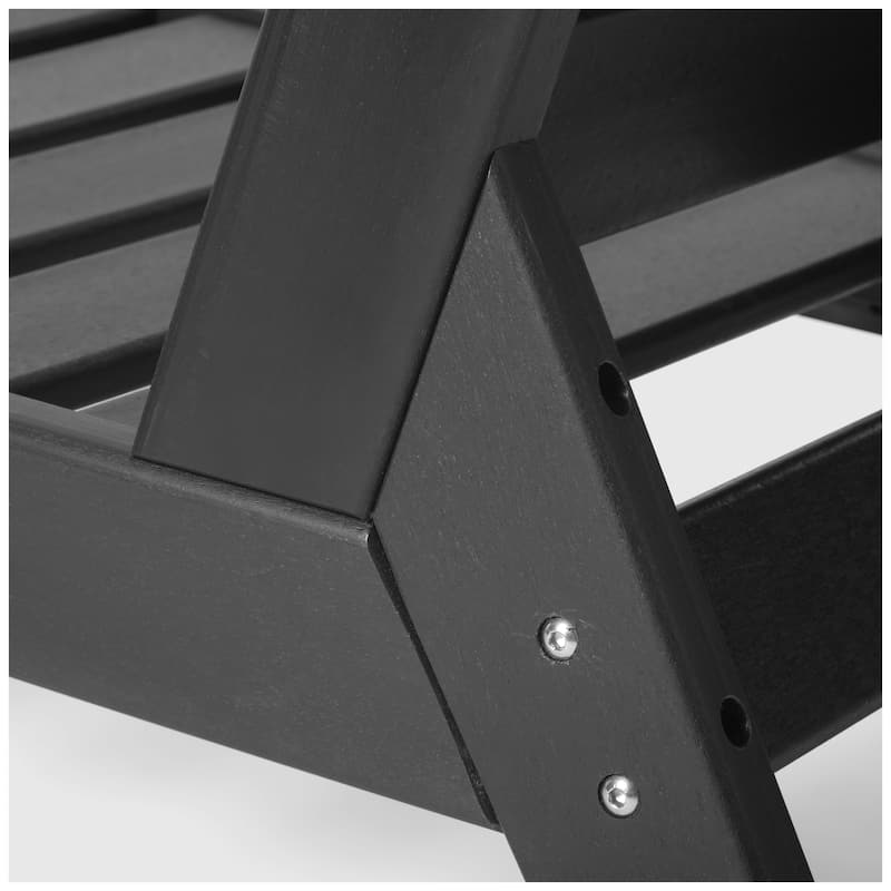 Birchwood All Weather HDPE Outdoor Patio Deep Seating Black Club Chair With Cushions (1-Piece)