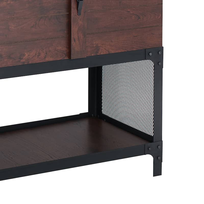 DH BASIC Vintage Trunk Style 47" Storage Console Table by Denhour
