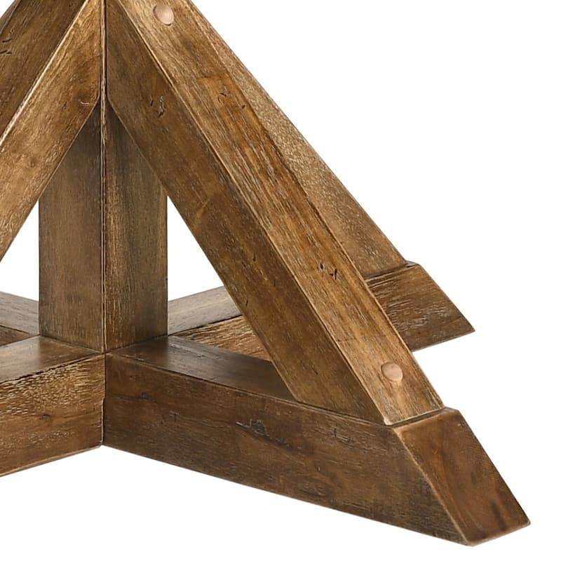 Mumford Weathered Oak Dining Table with Trestle Base