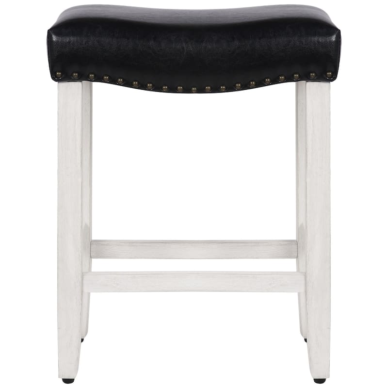 Jameson Upholstered Polyester Antique White 24 Inch Counter Stool (Set Of 2)