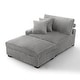 preview thumbnail 83 of 116, Modular Armchair and Ottoman Set with Adjustable Headrest, Flannel Upholstery