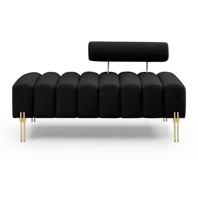 53.2" Width Modern End of Bed Bench Fabric Upholstered 2 Seater Sofa Couch Entryway Ottoman Bench