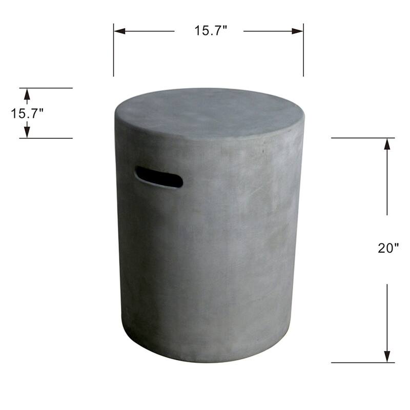 Modeno Grey Propane Fire Pit Tank Cover Round 20"