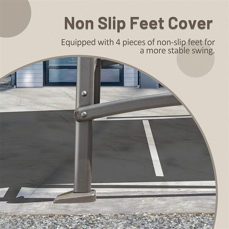 Steel 3-Seat Patio Swing with Canopy