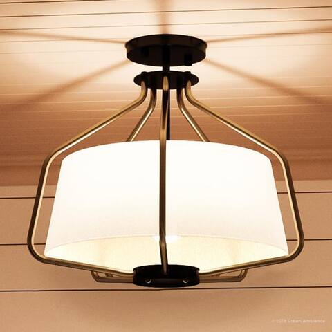 Luxury Mid-Century Modern Ceiling Fixture, 13.25"H x 16"W, with Industrial Chic Style, Olde Bronze Finish by Urban Ambiance