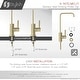 preview thumbnail 3 of 9, Single Handle Pull Down Kitchen Faucet with Water Tap in Gold K148G+K147G