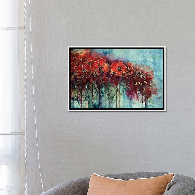 iCanvas "Red Orchids" by Zaira Dzhaubaeva Framed
