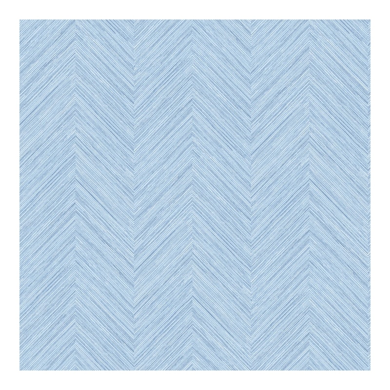 Chesapeake Caladesi Light Blue Faux Linen Wallpaper - 20.5 x 396 x 0.025
