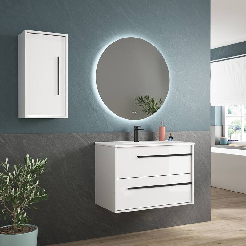 WS Bath Collections Lotus C80W Lotus 32" Free Standing Single Basin