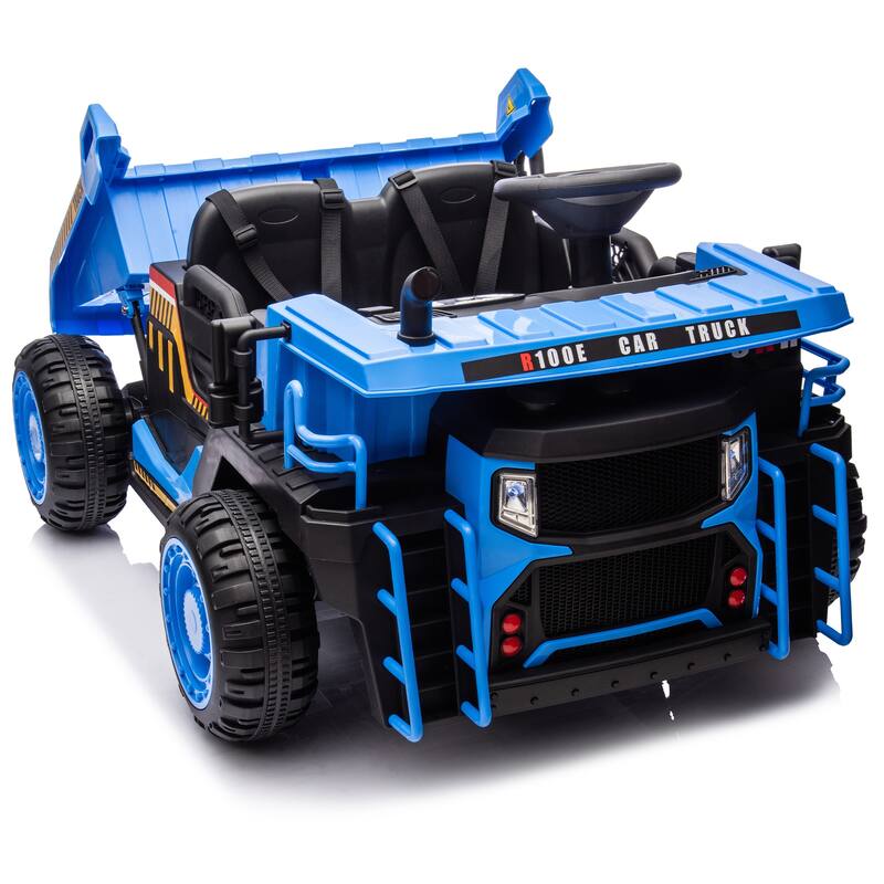 24V Two-Seater Kids Ride-On Electric Car with 400W Motor, Electric Rear Dump, Bluetooth, MP3, Remote Control 鈥?For Kids 3+