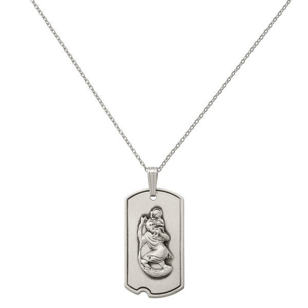 saint christopher dog tag