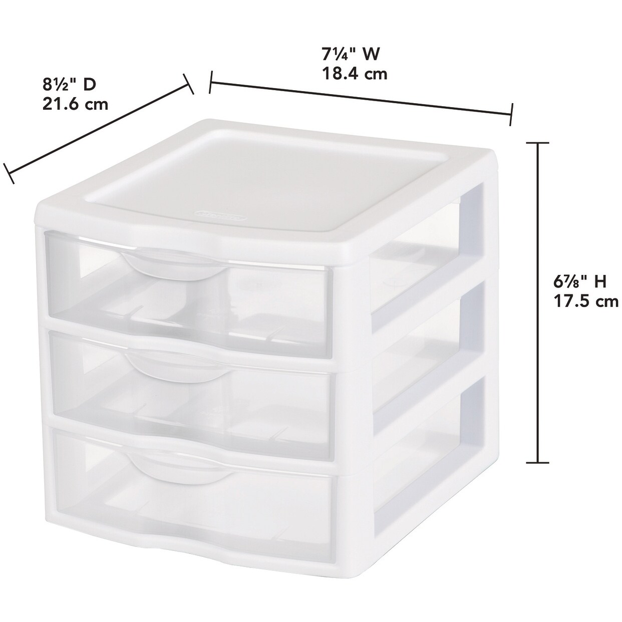 Shop Sterilite Small 3 Drawer Storage Unit 8 5 X7 25 X6 875 White