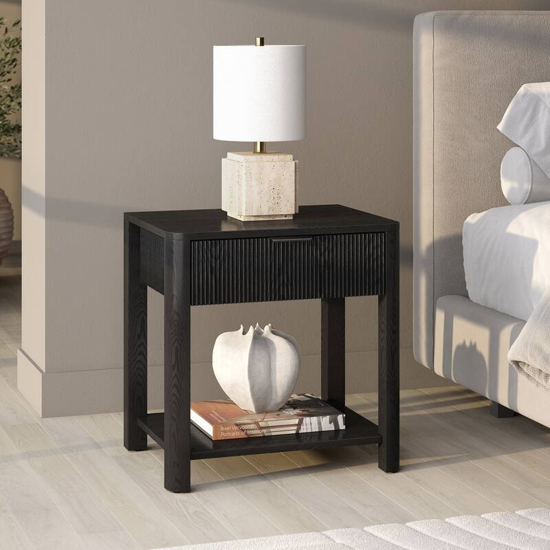 Pomona 24" Wide Rectangular Fluted Nightstand