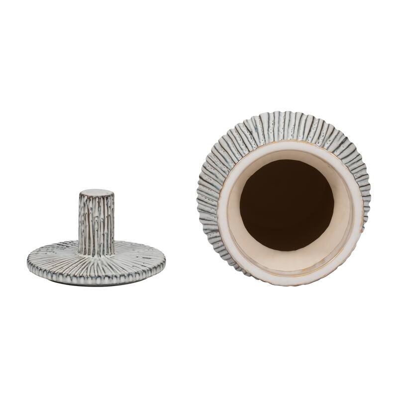 Sagebrook Home's Stoneware Vase Lidded Jar