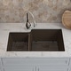 preview thumbnail 2 of 10, Lexicon Platinum Quartz 40/60 Double Bowl Kitchen Sink