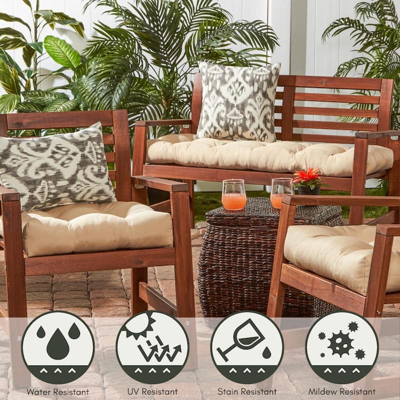 Coastal Ikat 17-inch Outdoor Accent Pillow, (Set of 2) by Greendale Home Fashions