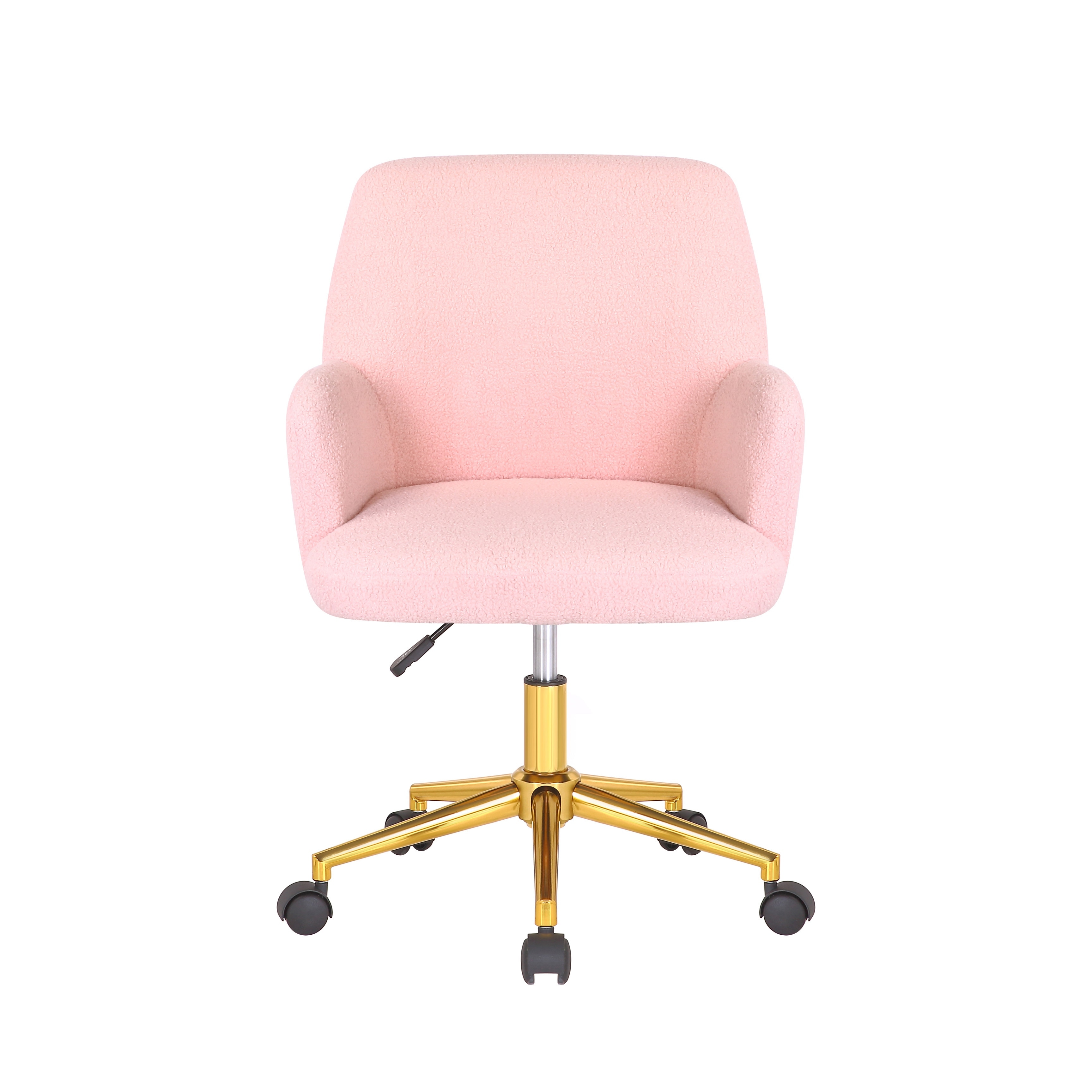 Pink desk chair with gold sale legs