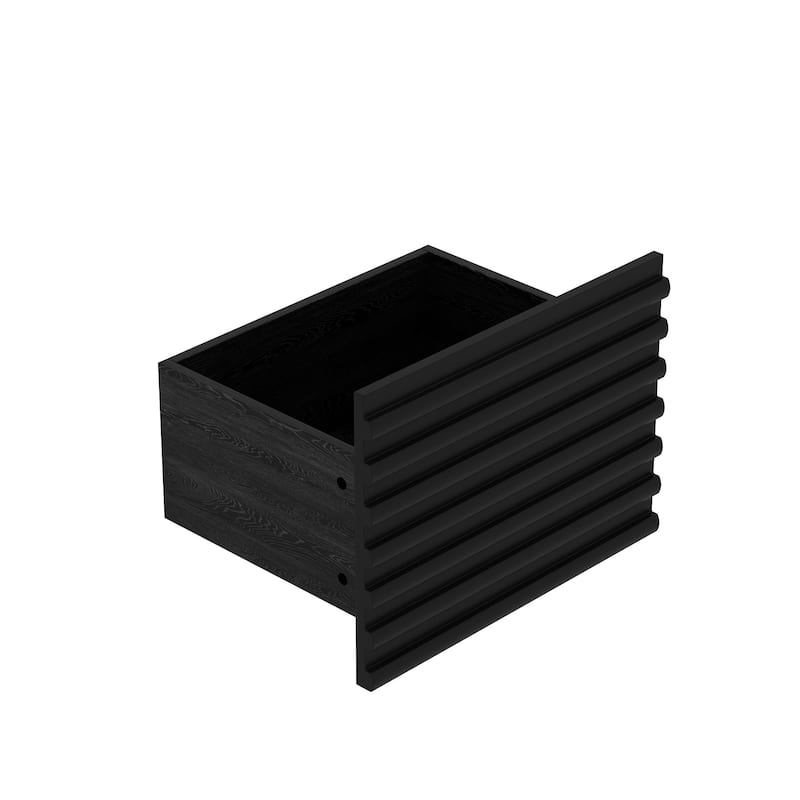 Modern Black TV Stand with Storage Cabinets for Living Room