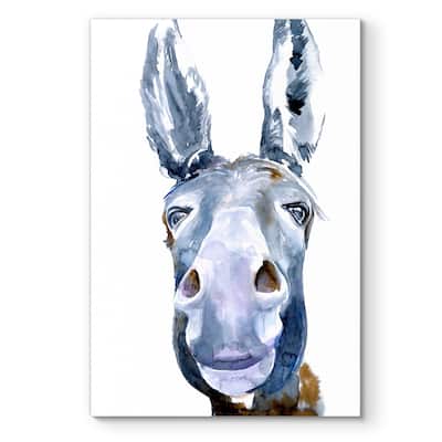 Sweet Donkey I -Premium Gallery Wrapped Canvas