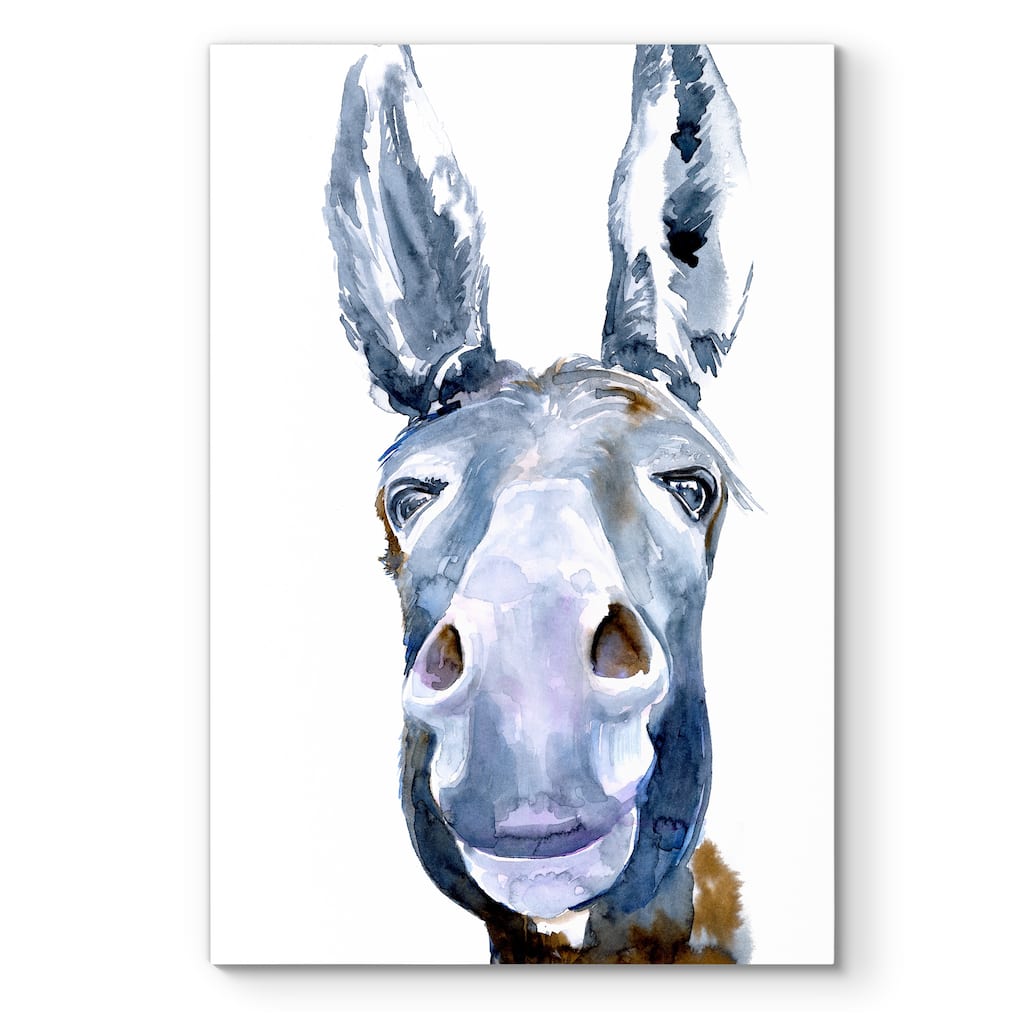 Sweet Donkey I -Premium Gallery Wrapped Canvas