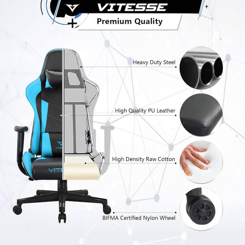 BOSSIN Gaming Chair High Back Computer Office Chair with Lumbar Support and Headrest