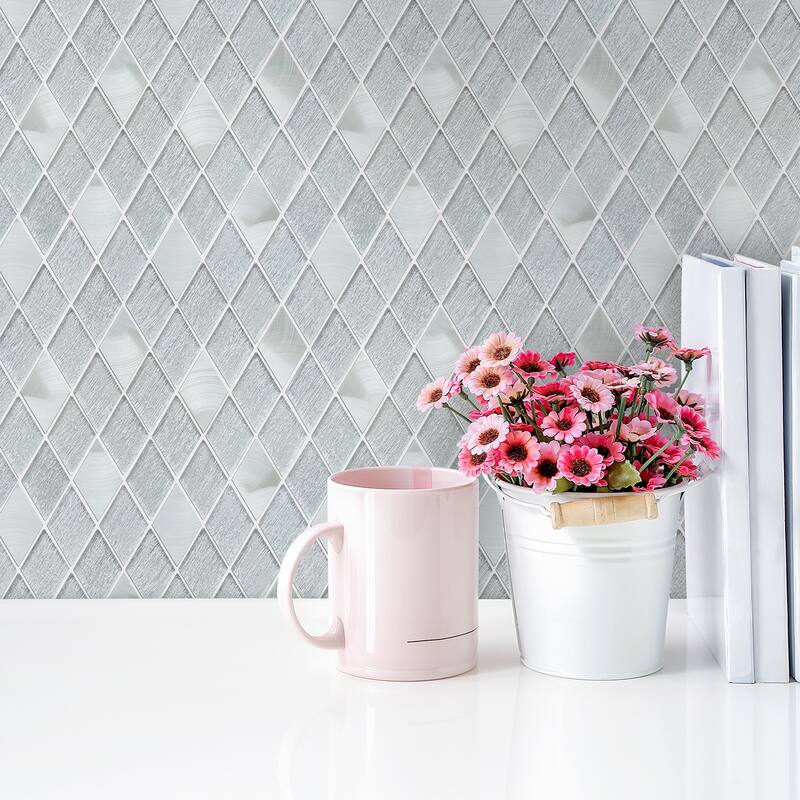 Altair Ballagh Diamond Laminated Glass Mosaic Mix Aluminum Wall Tile