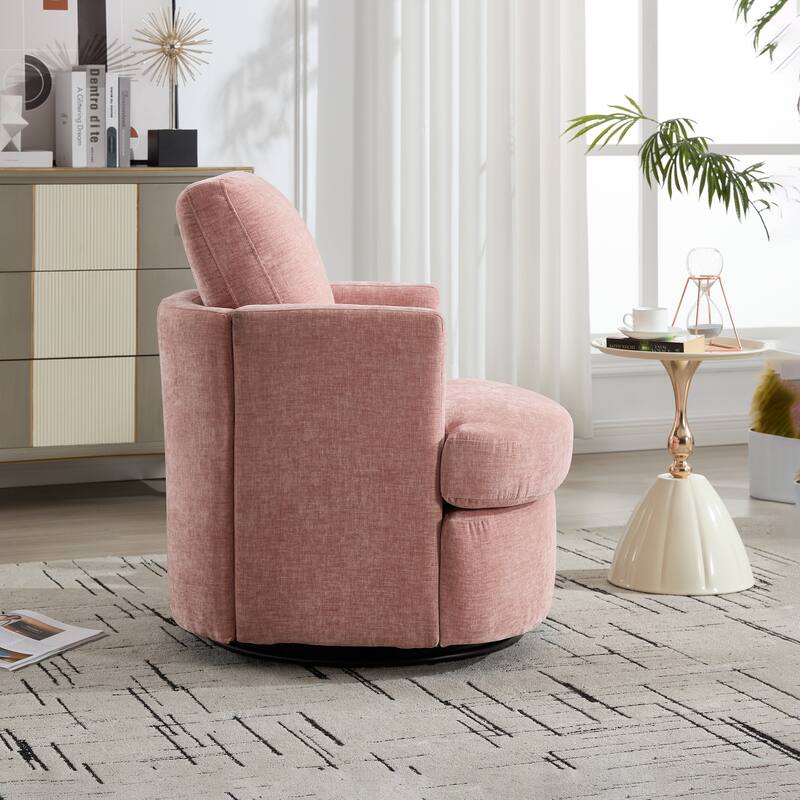 Swivel Chair, Metal 360 Degree Rotating Chassis, Easy To Assemble