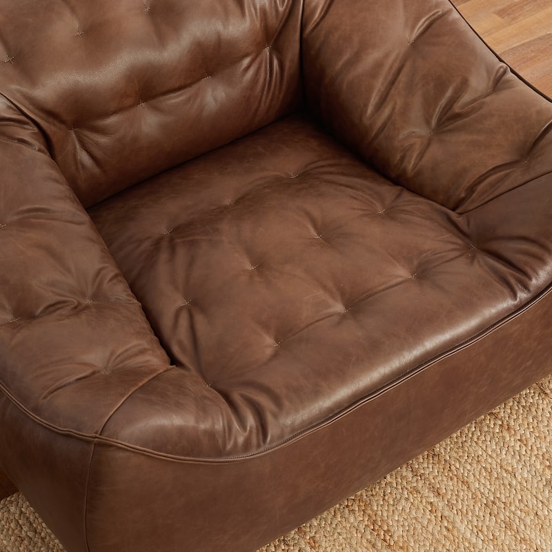 Luxury Genuine Leather Lounge Sofa Chair