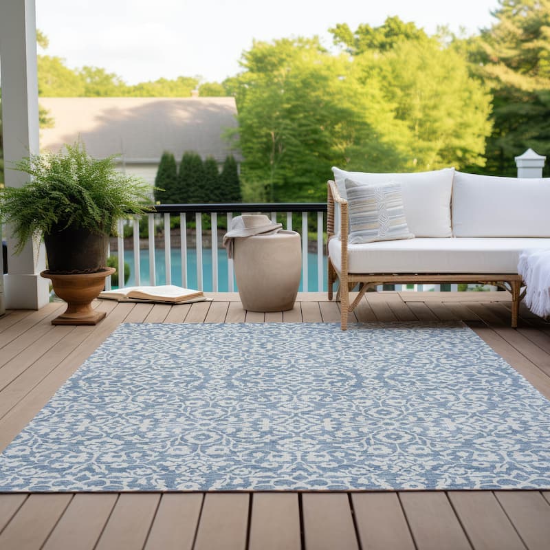 Machine Washable Indoor/ Outdoor Chantille Traditional Farmhouse Rug