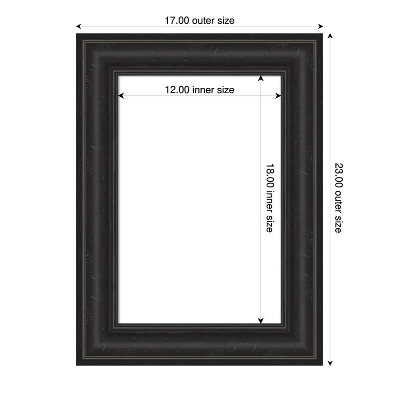 Amanti Art Shipwreck Black Framed Dry Erase Magnetic Board - 17 x 23 in - Shipwreck Black