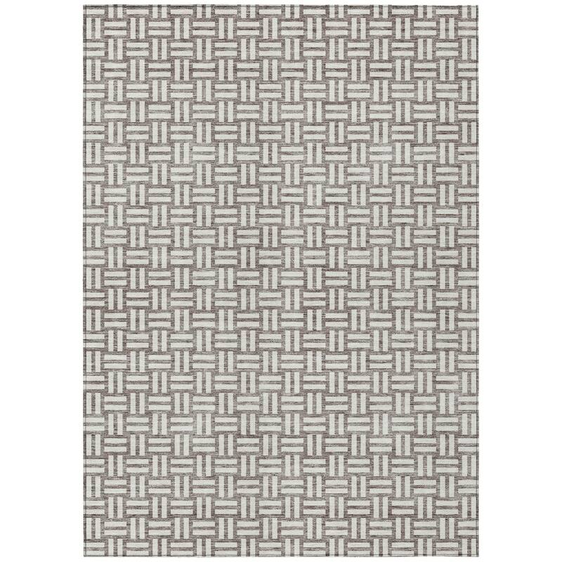 HomeRoots Geometric Transitional Rectangle Outdoor Rug