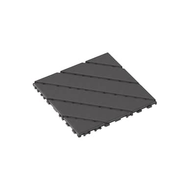 Plastic Interlocking Deck Tiles,44 Pack Patio Deck Tiles,12"x12" Square Waterproof Outdoor All Weather Use, Patio Decking Tiles