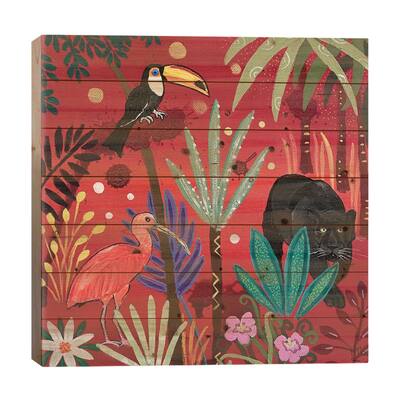 Amazonia By Night Print On Wood by Magali Modoux - Multi-Color