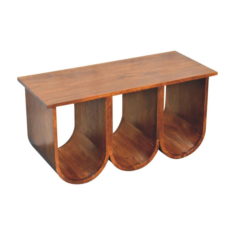 Artisan Furniture Solid Wood Triple Open Style Coffee Table