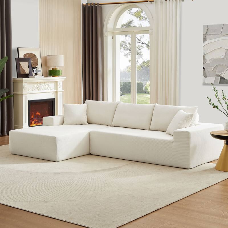 108.5" Modular L-Shaped 3-Seater Sofa with Reversible Chaise