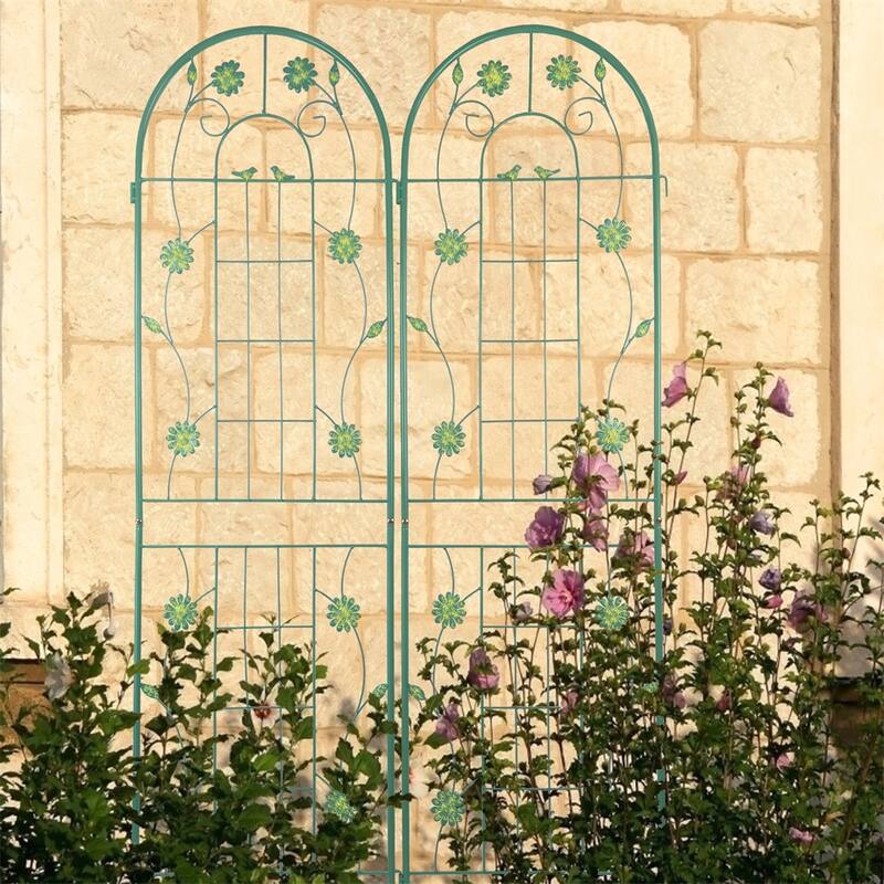 4 Pcs Rustproof Metal Garden Trellis for Climbing Plants