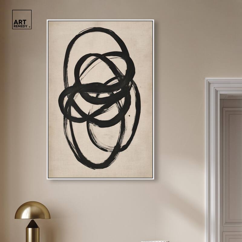 Beige Black I Canvas by Art Remedy