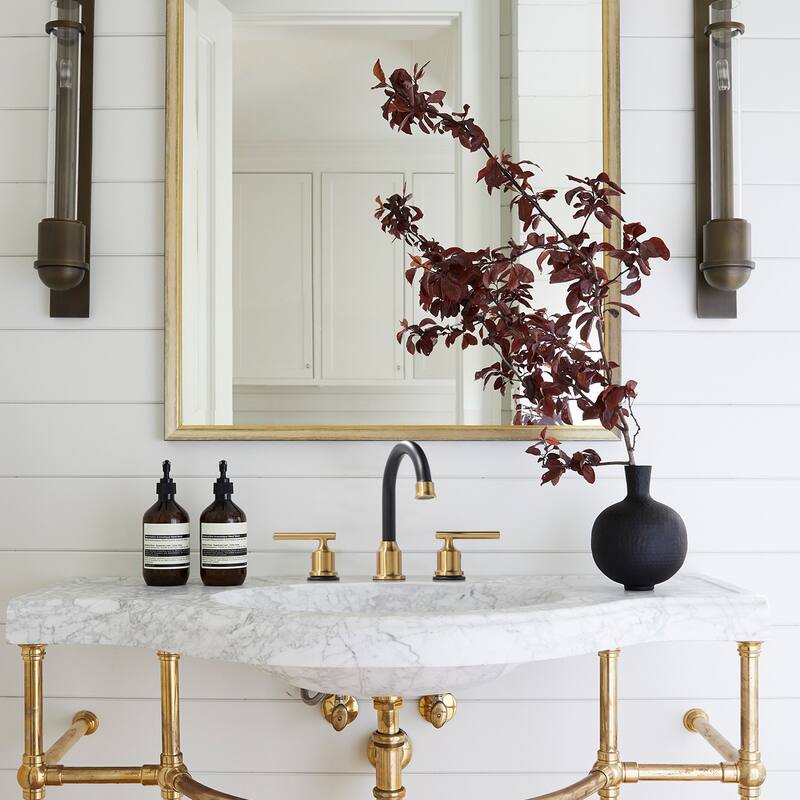 WOWOW 8 in. Widespread Double-Handle Bathroom Faucet with Drain Kit