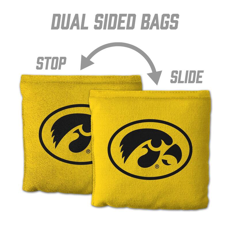 Iowa Hawkeyes NCAA Dual Sided Pro Stop & Slide Cornhole Bags