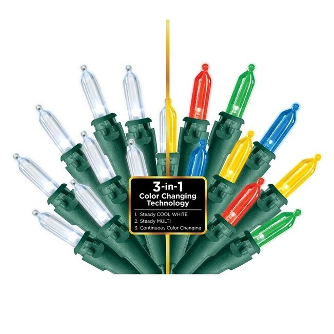 Shop Celebrations 78855 71 Led Mini Color Changing Christmas Light Set 100 Lights Overstock 25605372