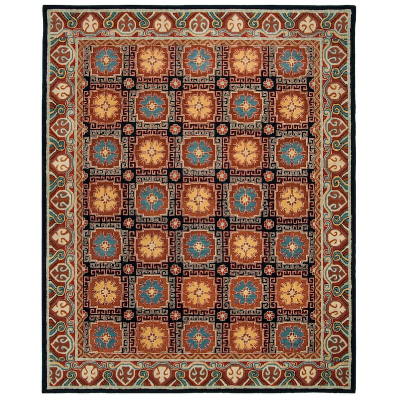 SAFAVIEH Handmade Heritage French Painted Avignon Traditional Oriental Wool Rug