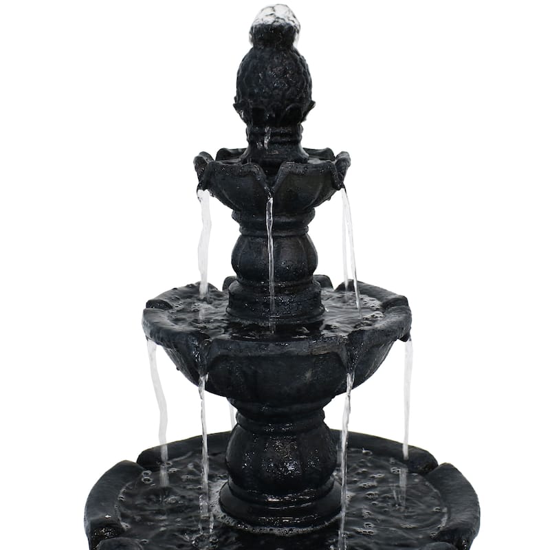 Sunnydaze Flower Blossom 3 Tiered Electric Fountain Lightweight - Choose Color