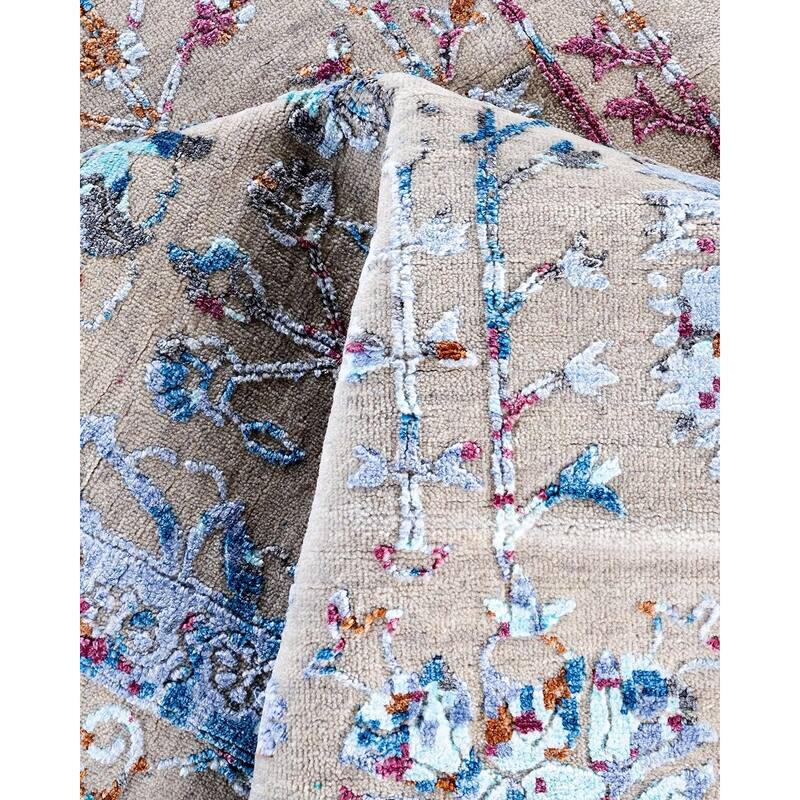 Ikat One-of-a-Kind Handmade Area Rug, Beige - 8' 1" x 10' 1"