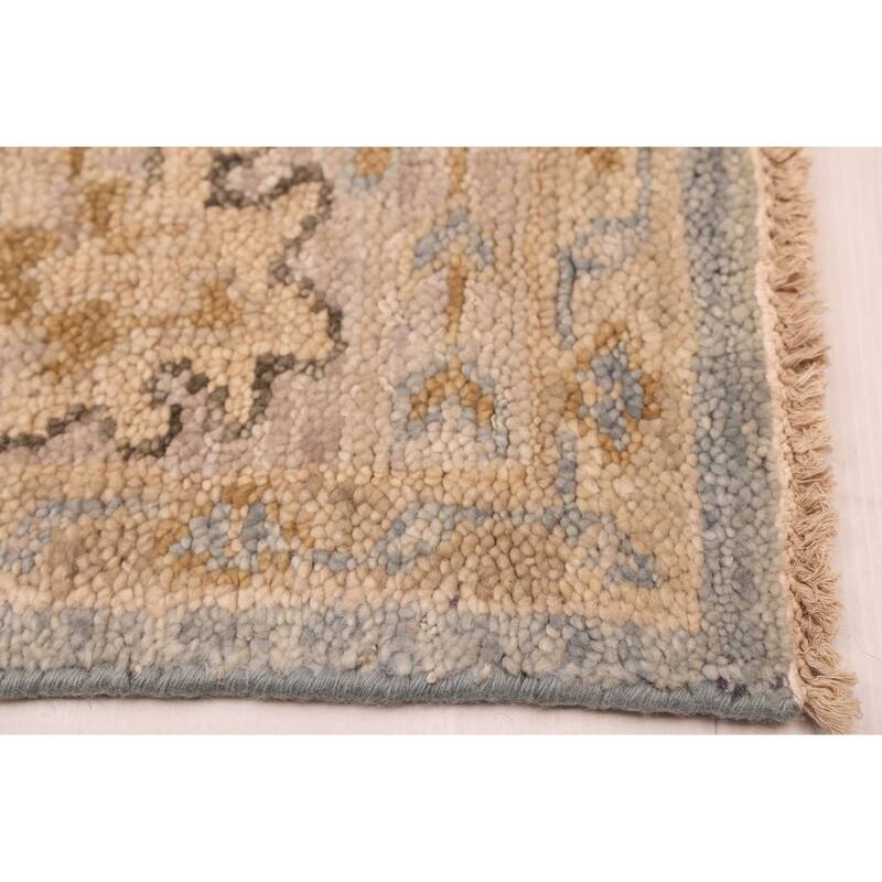 ECARPETGALLERY Hand-knotted Jules Serapi Light Blue Wool Rug - 7'9 x 9'11