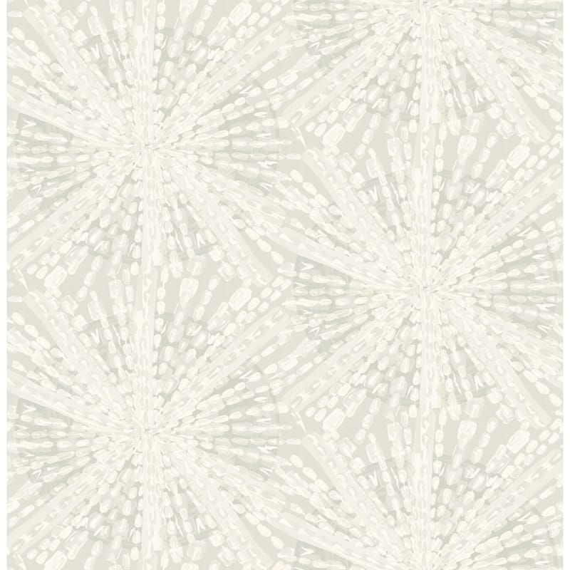 LiLi WhittWhitt Silver Sunburst Peel & Stick Wallpaper